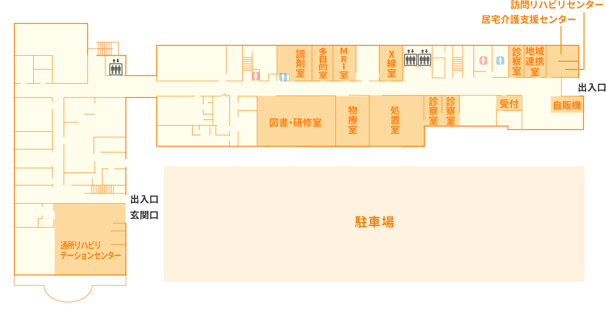 1Fのフロアマップ